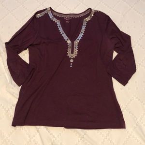 Womens Talbots sequin blouse